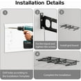 thumbnail image 3 of Towallmark Heavy-Duty Garage Wall Mounted Shelves,2x4 FT Wall Mounted Storage Shelf,400 Lbs Load Capacity Garage Storage Rack Floating Shelves, 2 Pack, Suitable for Shop, Shed, 3 of 7