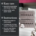 thumbnail image 4 of HALLEY Decorative Turkish Bath Towels Set, 2 Pieces - Highly Absorbent & Fade Resistant Fabric, 100% Cotton - Gray, 4 of 8