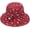 Red, variant on CoCopeaunts Summer Bucket Hat for Women White Pearl Decorated Beach Outdoor Travel Sunscreen Cotton Foldable Ladies Bucket Cap