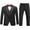 Black, variant on Boys Suits 3 Piece Slim Fit One Button Tuxedo Jacket Vest and Pant for Kids Prom Wedding Formal Set Size 4-14 Years