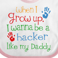 thumbnail image 4 of Inktastic Hacker Like Daddy Boys or Girls Baby Bib, 4 of 4
