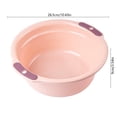 thumbnail image 3 of Double-Handled Plastic Utility Basin, Heavy-Duty Thickened Design, Multiple Sizes (26.5-34 cm), Textured Grip, Stackable, for Laundry, Bathroom, Foot Washing, Assorted Colours, 3 of 6
