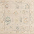 thumbnail image 1 of Ahgly Company Machine Washable Indoor Square Abstract Light Orange G Area Rugs, 8' Square, 1 of 7