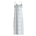 thumbnail image 2 of Vestido George para Mujer Largo con Abertura en Pierna,Tirante Delgado, Floral Azul Talla G, 2 of 4