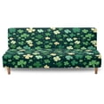 thumbnail image 2 of SCRAWLGOD St Patrick's Leaf Print Sofa Slipcover Armless Sofa Cover for Kids Stretch Non Slip Futon Cover Washable Easy Installation Couch Cover, 2 of 9