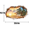 thumbnail image 5 of Pegatinas de pared 3d de paisaje marino, calcomanías de suelo extraíbles de playa mágica artística, decoración del hogar, dormitorio para niños, 5 of 5
