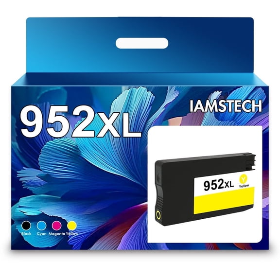 IAMSTECH 952XL 1-Pack Yellow Ink Cartridges Compatible for 952XL Work for OfficeJet Pro 7720/7730/7740/8700/8702/8710 8730/8734/8735/8736/8740/8743/8744/8745/8746/8747 Printer