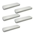 thumbnail image 1 of 5pcs Pencil Case Iron Tinplate Frosted Single-layer Pencil Case Rectangular Metal Pen Box For Students (silver, 1 of 1