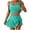 #212-Green, variant on Women's V-Neck Bodysuit - Activewear Surf Romper with Mesh Panels & Side Pocket Shorts