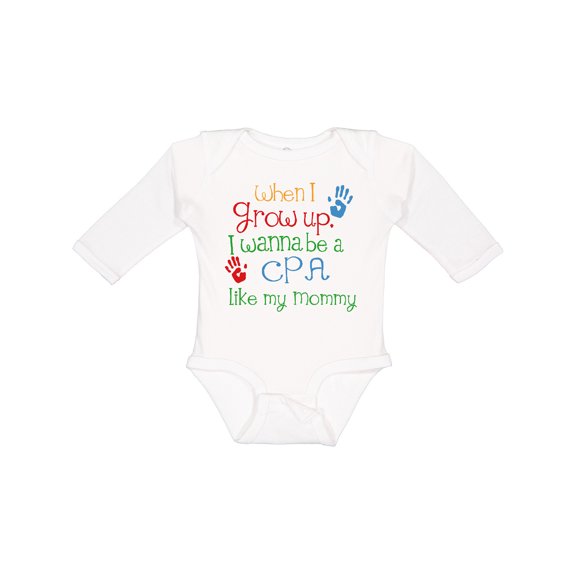 Inktastic CPA Like Mommy Boys or Girls Long Sleeve Baby Bodysuit