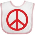 thumbnail image 3 of Inktastic Fun Red Peace Sign Boys or Girls Baby Bib, 3 of 4