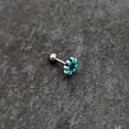thumbnail image 5 of Body Candy 16G Womens 6mm Stainless Steel Flower Teal Petals Helix Jewelry 1/4, 5 of 7