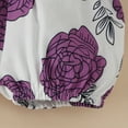 thumbnail image 6 of SONGGE Toddler Baby Girls Clothes Summer Outfit Sets Short Sleeve Daddy Mama Saying O-Neck Romper Floral Shorts Headband Cartoon Leisure Clothing Sets, 6 of 7