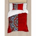 thumbnail image 3 of Ambesonne Mandala Ukrainian Ethnic Design with Swirls and Flowers Image Duvet Cover Set, 3 of 3