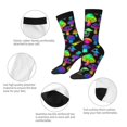 thumbnail image 4 of Fotbe Bright Mushrooms Calcetas Largas con Estampado para Hombre y Mujer – Calcetas de Compresión Transpirables y Elásticas, Viajar y Uso Diario Talla 5-11, 4 of 6
