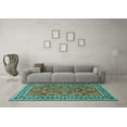 thumbnail image 3 of Ahgly Company Indoor Square Persian Turquoise Blue Traditional Area Rugs, 4' Square, 3 of 4
