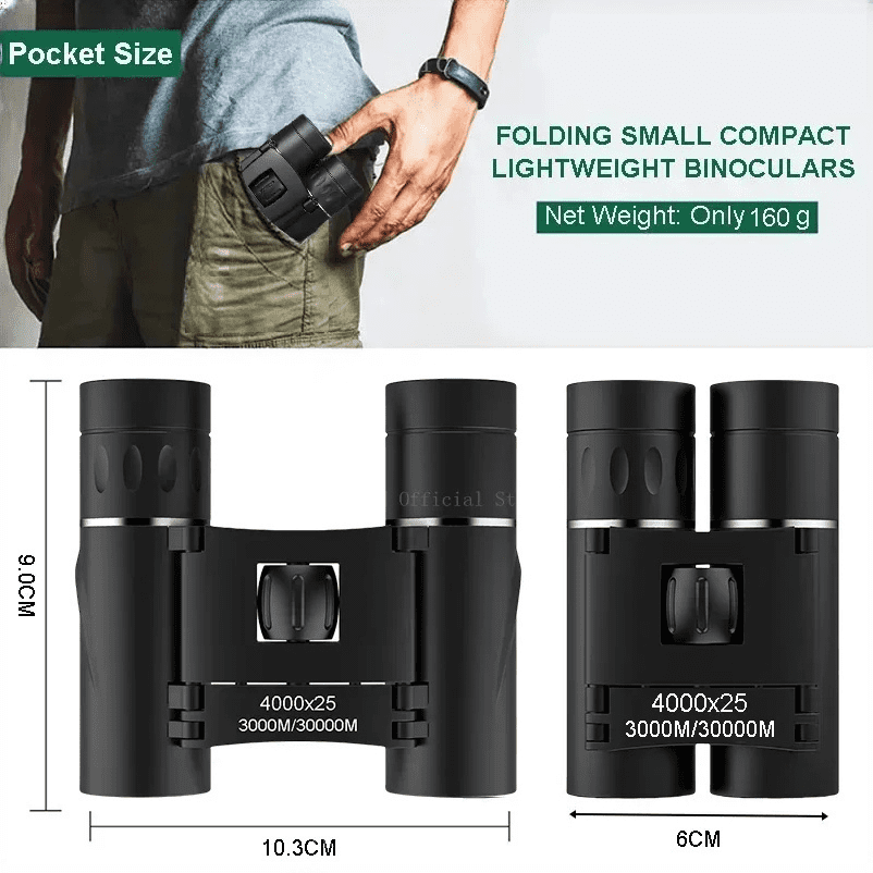 4000x25 Zoom BAK4 HD Telescope Professional Powerful Binoculars Long Range Portable Monocular Optics For Camping Outdoor