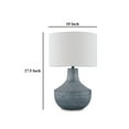 thumbnail image 5 of Lym Table Lamp, Gray Hammered Metal Base, White Fabric Shade 28 Inch, 5 of 5