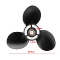 thumbnail image 4 of 362B641080 compatible for Tohatsu compatible for 9.9-20 horsepower 9.25 x 9.8 Aluminum Outboard Propeller 14 Spline Tooth 3 Blades Standard Rotation Black, 4 of 6
