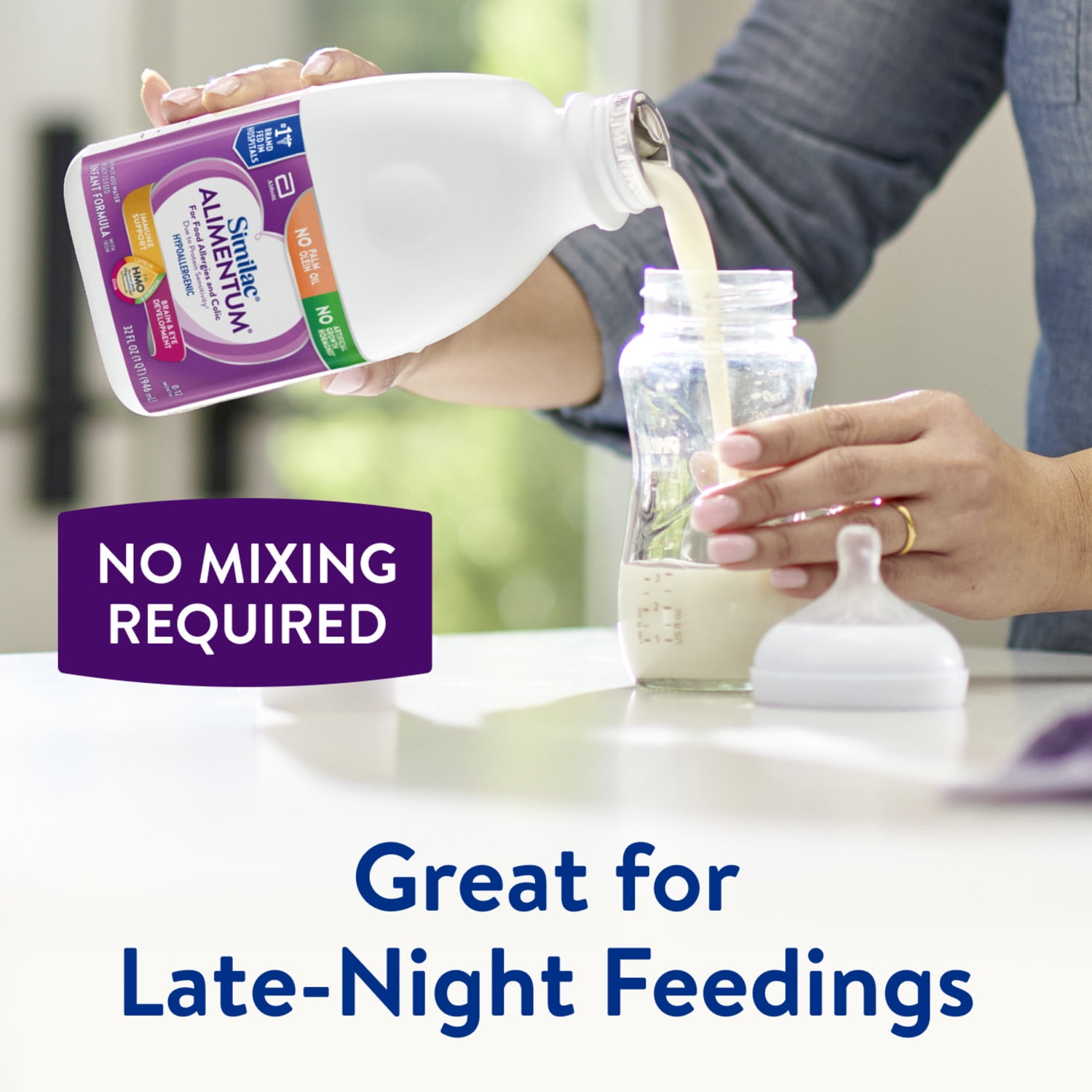 Similac Alimentum With 2'-FL HMO, Ready-to-Feed Baby Formula, 32-fl-oz Bottle, Pack of 6