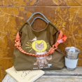 thumbnail image 1 of [Mediano] Bolso de mujer, bolso de compras bordado de primavera y otoño, bolso de hombro portátil informal, bolso de viaje sencillo y versátil, gran capacidad, 1 of 6