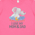 thumbnail image 4 of Inktastic I Love My Mom and Dad Cute Elephants in Night Sky Boys or Girls Baby T-Shirt, 4 of 5