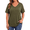 Army-Green, variant on Plus Size Womens T Shirts V Neck Tunic Tops for Women Summer Short Sleeve Shirts Basic Tops