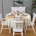 thumbnail image 2 of Pioneer Flower Floral Print Pattern Round Tablecloth 60"x60",Wrinkle Wipeable Table Cloth for Kitchen Dining Room Picnic Patio Party, 2 of 6