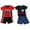 Black / Red, variant on Two Piece Short Set (Pack of 2) (Soccer / Soccer, 18 Months)