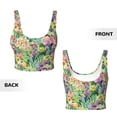 thumbnail image 5 of Xecao Blooming Cactus for Sports Bra with Removable Pads, Crop Tank Top Design, Women's Longline Sports Bra - Non-Wired - Medium, 5 of 9