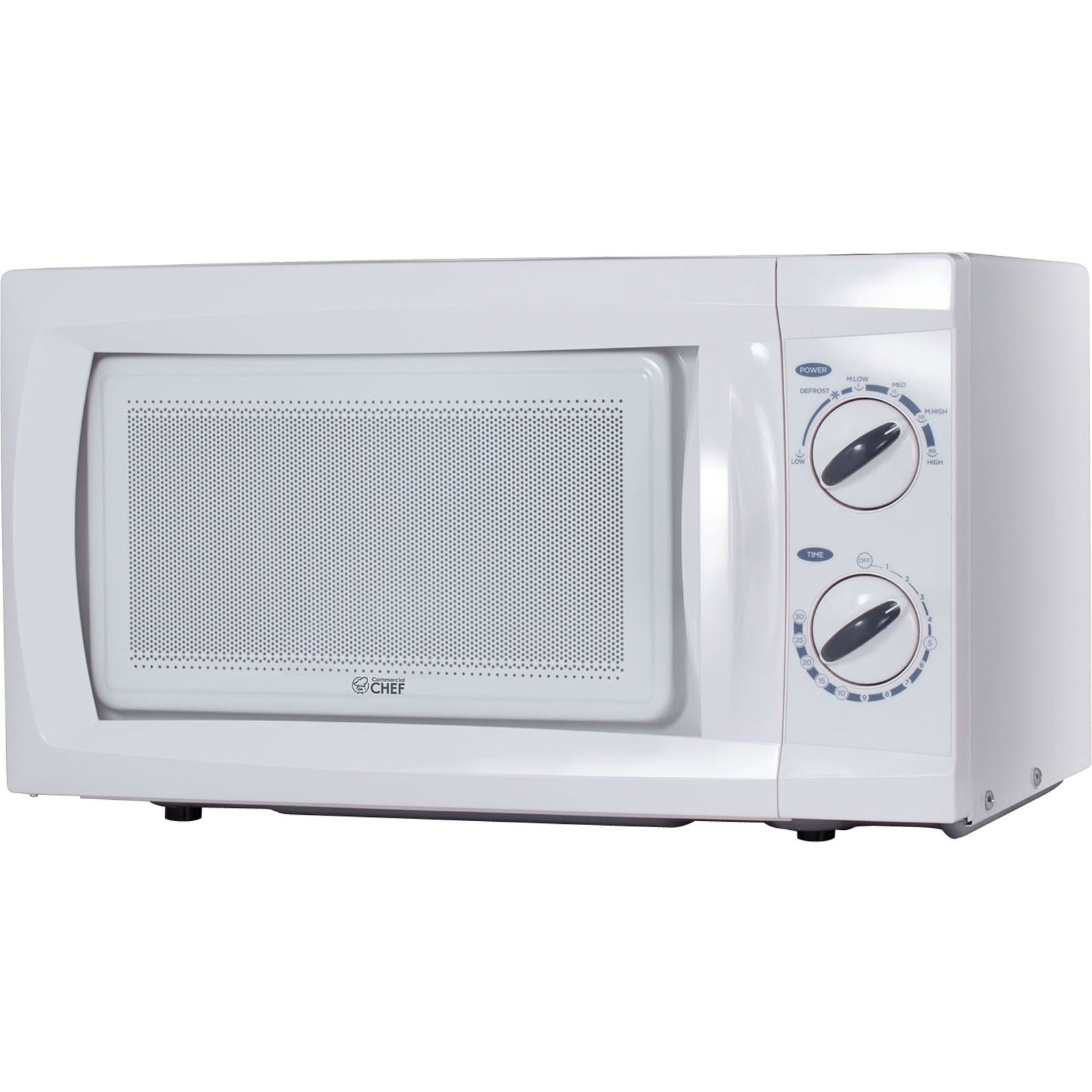 Commercial Chef CHM660W 0.6 cu. ft. Microwave Oven, 600W Countertop Rotary, White