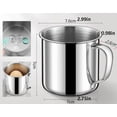 thumbnail image 3 of 304 Stainless Steel Mug 260ml with Handle, Small Metal Drinking Cup Tea Coffee Cup Durable Rust Resistant Reusable Water Mug for Home Office Kitchen Camping Use, 3 of 5