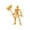 Gold, variant on Halloween Articulated Skeleton Action Figure - 3D Printed Gold Jointed Skull & Bones Posable Model with Weapons, Spooky Poseable Skeleton for Display