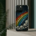thumbnail image 3 of DistinctInk Hybrid (Acrylic / TPU) Clear Slim Fit Case for Apple iPhone 14 Pro MAX (6.7" Screen) - "Celestial Delight: The Vibrant Rainbow", 3 of 8