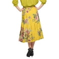 thumbnail image 4 of Moomaya Flared Skirts For Women Below Knee Length Casual Wear Summer Clothing, 4 of 5
