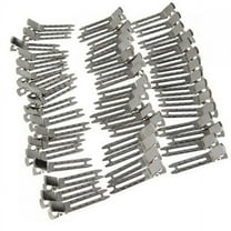 Mlins Alligator Hair Clips, Silver, 50 ct
