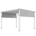 thumbnail image 1 of 10x10ft Light Grey Pergola Canopy Replacement - UV30+ Polyester Shade Cover for Patio & Garden | 2-Pack Easy Install, 1 of 7