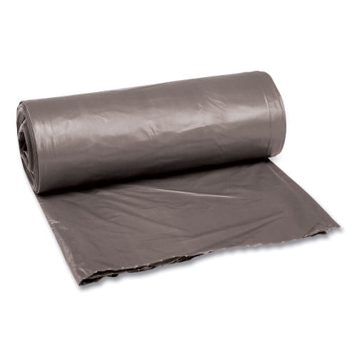 Boardwalk Low-Density Waste Can Liners, 30 gal, 0.95 mil, 30" x 36", Gray, 25 Bags/Roll, 4 Rolls/Carton