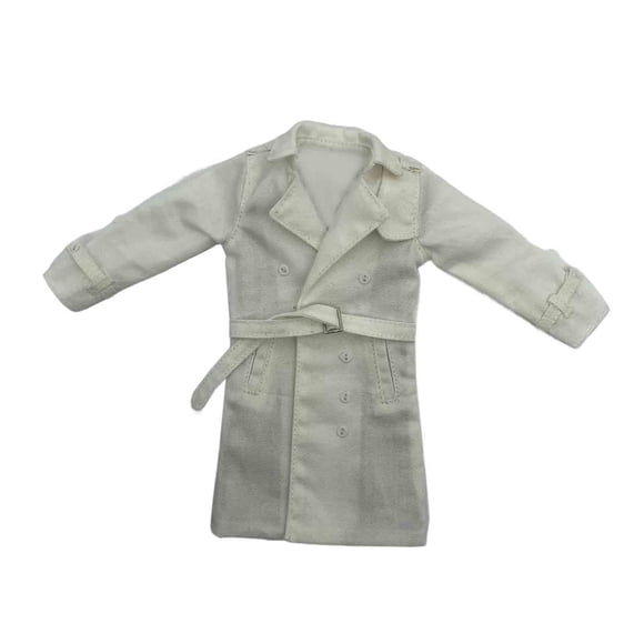 Gabardina de figura de mujer Hugo Ropa de abrigo en miniatura Escala 1/6 Blanco