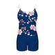 thumbnail image 5 of Traje de baño tankini de dos piezas para mujer, informal, de gran tamaño, de color liso, con parte superior dividida y acolchado en el pecho. Traje de baño tankini para mujer. Traje de baño de dos pie, 5 of 6