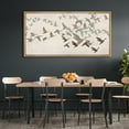 thumbnail image 2 of IDEA4WALL Extra Large Framed Canvas Print Wall Art Wild Freedom Assorted Birds in Flight Vintage Art Nature Wilderness Retro Wall Decor Oversized Artwork Relax/Calm for Room Decor - 60"x30", 2 of 5