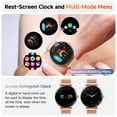 thumbnail image 6 of 【AMOLED】Mingdaln 42mm Smart Watch for Women, fits for Android and Iphone Devices,with IP68 Waterproof/150+ Sport Modes，perfect gift，2 straps（Gold）, 6 of 7