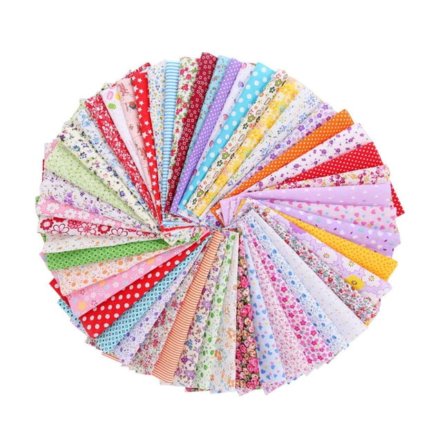 Cateissary 100 Uds patrón de Color al azar DIY artesanía tela de algodón Sset costura acolchado decoración de colección de recortes Tela de costura y artesanía