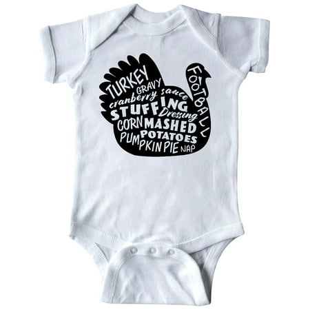 

Inktastic Turkey Stuffed with Thanksgiving Words Gift Baby Boy or Baby Girl Bodysuit