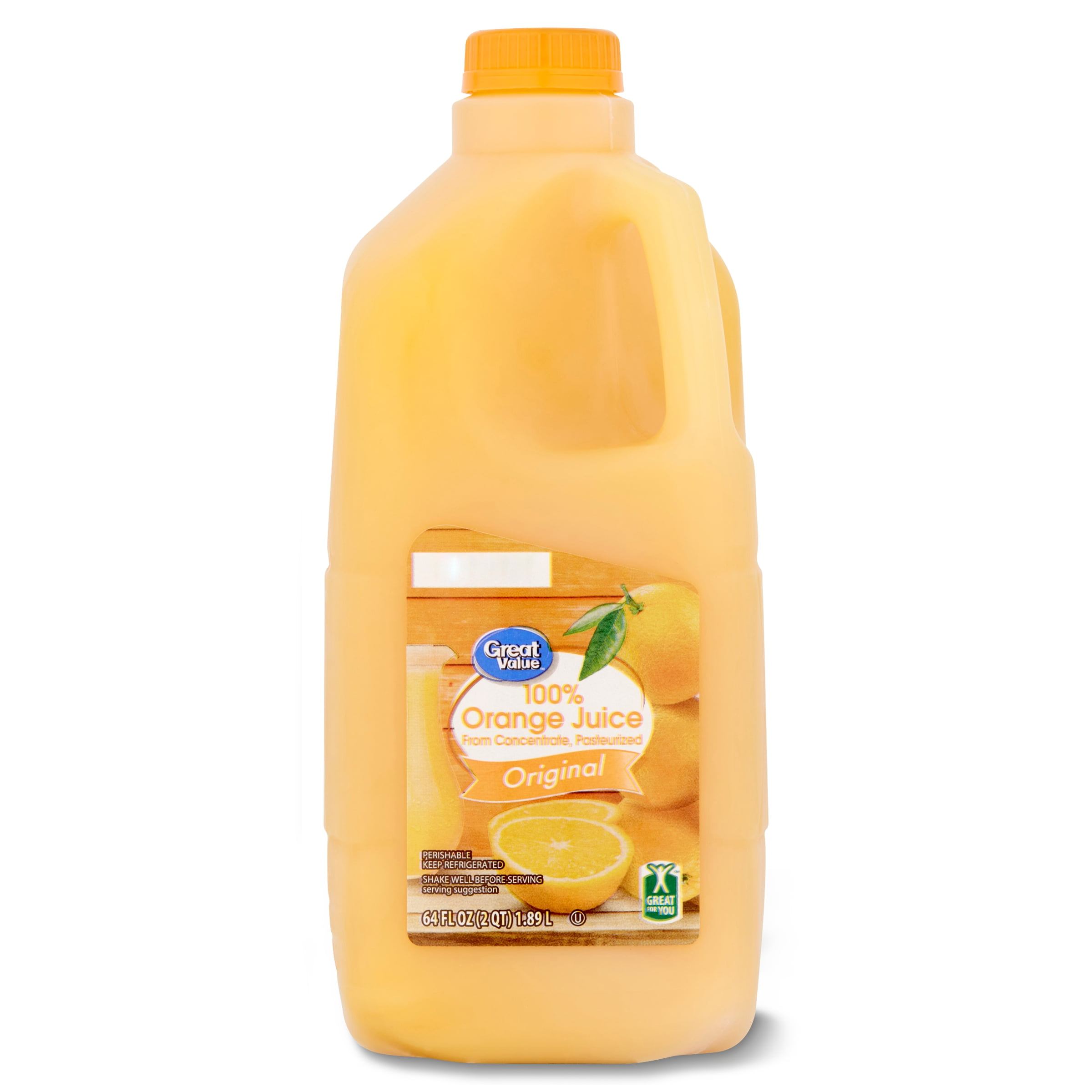 Great Value Original 100 Orange Juice 64 Fl Oz