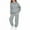 Grey, variant on Piomll Girls Outfit Sets Letter Print Hoodie Pants Casual 2 Pcs Jogger Tracksuit Athletic Clothes