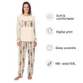 thumbnail image 2 of Highland Cow And Reindeer Matching Family Christmas Pajamas, Family And Dog Holiday PJs, Plus Sizes, With Pockets, 2 of 7