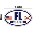 thumbnail image 3 of Flag of Florida / American Flag Oval 3M Vinyl Bumper Sticker Decal | Navy & Gold Leesburg, FL Sticker Vinyl Decal, 3 of 3