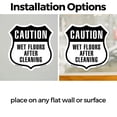 thumbnail image 3 of Caution Wet Floors After Cleaning (2 Pack) 18 inch X 18 inch Shield Shaped Heavy Duty 3.2 mil Vinyl Decals Weather Resistant Made in the USA, 3 of 5