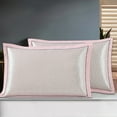 thumbnail image 2 of Toycle Summer Ice Silk Pillowcase Cool Pillowcase Washable Cool Pillowcase Concise Queen Size Adult Pillowcase(K,100%polyester), 2 of 6